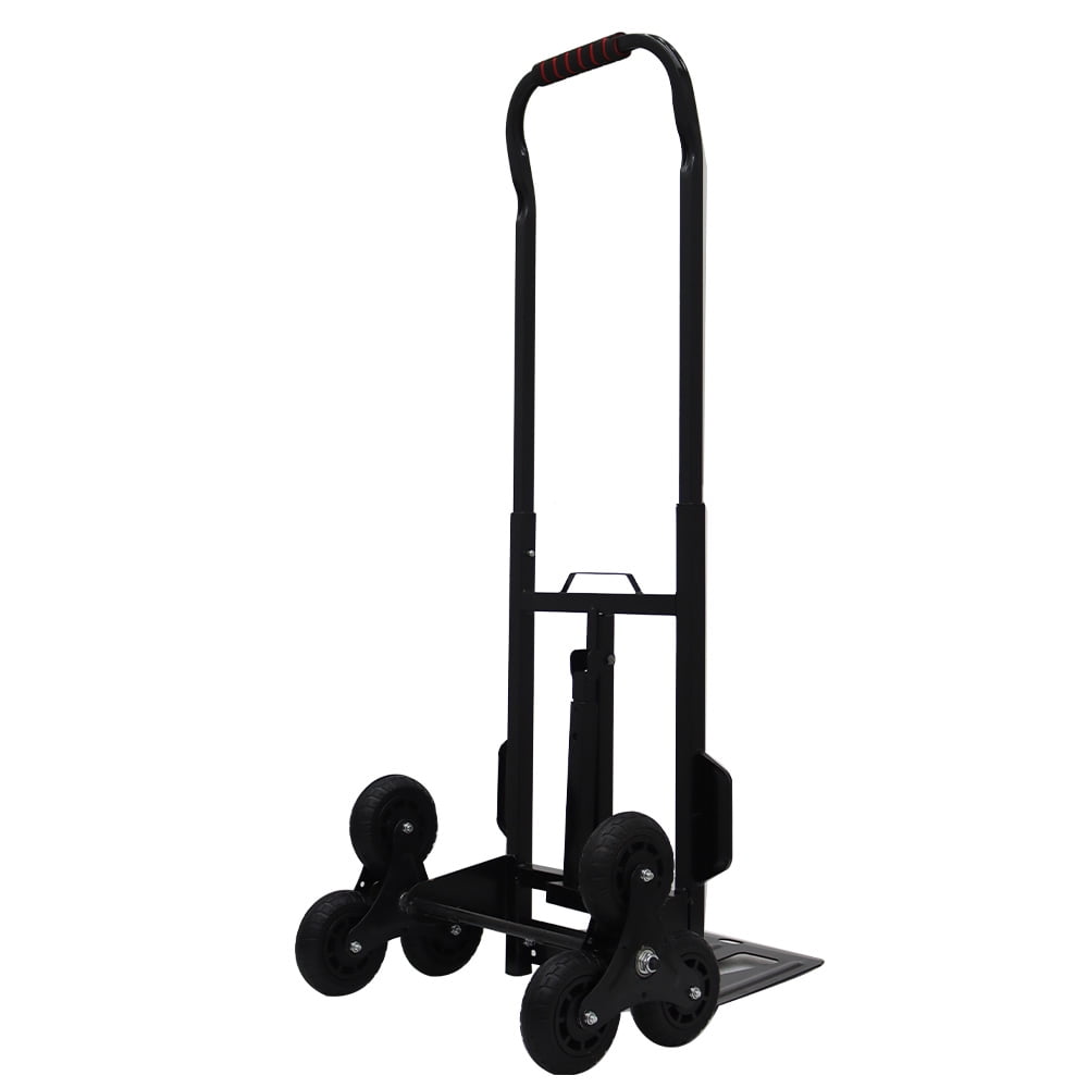 Stair Climbing Cart Foldable Handcart Portable Hand Truck 6 Wheel Climbing Stairs Hand Trolley