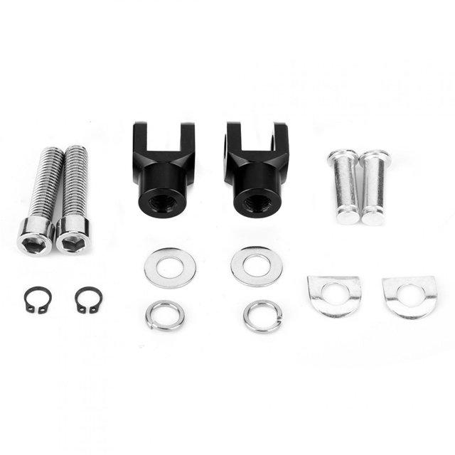 Kit de tuercas de tornillo para motocicleta, accesorio de montaje de Pedal, aluminio negro, 39mm/1,5 pulgadas