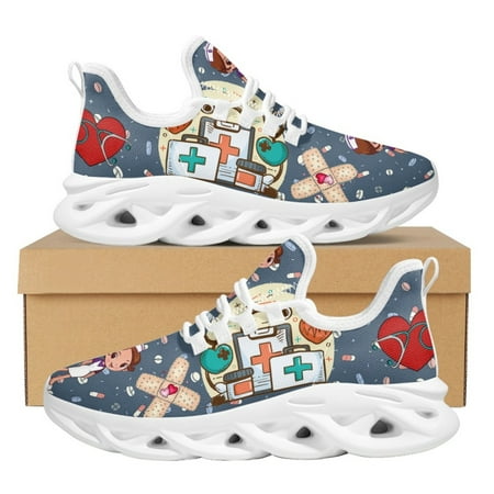 

Nurse Doctor Clinical Medical Ladies Sneakers Casual Non-slip Light Female Flats Lace Up Shoes Unisex Adult Child Zapatos Mujer