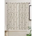 thumbnail image 5 of Sparrow Bathroom Window Curtain, Spring Birds on The Branches Retro Country Beige Light Filtering Coffee Kitchen Curtains, Bedroom Living Room Curtains 2 Panel 84"x63", 5 of 6
