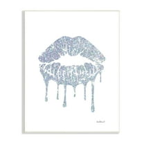 Stupell Industries Glam Shimmer Lip Pucker Kiss Minimal Cool Tones, 10 x 15, Design by Amanda Greenwood