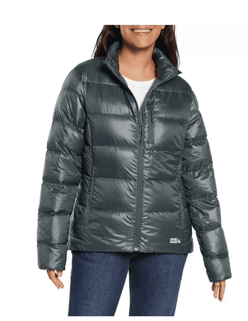 Eddie Bauer Women's Packable Puffer Jacket (Black, Large