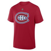 Men's Fanatics Ivan Demidov Red Montreal Canadiens Authentic Stack Name & Number T-Shirt