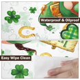 thumbnail image 4 of St Patricks Day Round Fitted Tablecloth with Elastic Edge,Water-Resistant Luck Clover Shamrock Gnomes Green Buffalo Plaid Table Cover for 48-52" Stretch Table Cloth for Dinner Indoor Outdoor Party, 4 of 8