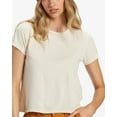 thumbnail image 3 of Billabong Women's Better Than Basic Solid Color Tee T-Shirt (X-Small, White Cap (Light Cream)), 3 of 4