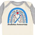 thumbnail image 4 of Inktastic For My Mom Diabetes Awareness Blue and Gray Rainbow Boys or Girls Long Sleeve Baby Bodysuit, 4 of 5
