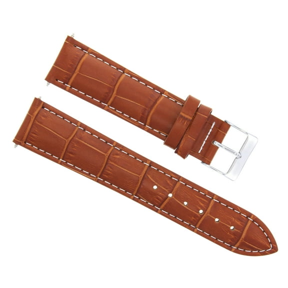 22MM LEATHER WATCH BAND STRAP FOR CITIZEN ECODRIVE WATCH BL5250-02L TAN WHITE ST