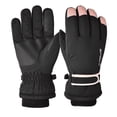 thumbnail image 2 of Guantes de esquí para hombre y mujer, de algodón y forro polar grueso, antideslizantes, con pantalla táctil, para exteriores, montañismo, ciclismo, a prueba de viento, impermeables, 2 of 4