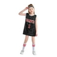 thumbnail image 3 of LOLANTA Girls Hip Hop Dance Clothes Kids Jersey Sequin Dress Long Tank Top Jazz Cheerleading T-Shirt, 3 of 6