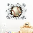 thumbnail image 6 of 2Pcs 3D Wall Sticker Wall Decal Diy Self Sticky Home For Boys Rooms Nurseries Children Rooms Game Rooms Baseball Home Decor, 6 of 6