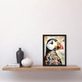 thumbnail image 2 of Puffin Bird Abstract Portrait Folk Art Artwork Framed Wall Art Print A4, 2 of 4