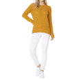 thumbnail image 4 of Yemak Women's Round Neck Long Sleeve Popcorn Knit Sweater Top MK8114-CAM-M-BD, 4 of 4