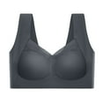 thumbnail image 5 of DDAPJ pyju Plus Size Bras for Women, Womens Sports Bras Breathable Mesh Push up Wireless Bra Seamless Shaping Yoga Running Underwear Workout Gym Activewear Bra Dark Gray XXXXXXL, 5 of 6