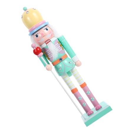 KAKOWELY 1Pcs Nutcracker Wood Statue 9.82X2.95X2.55in For Christmas Table Decor And Bag Filler