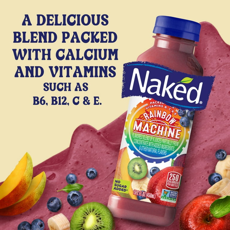 Naked Rainbow Machine Smoothie, Banana Mango Tropical Flavor