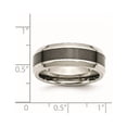 thumbnail image 6 of Chisel Stainless Steel Base with Brushed Black Ceramic Center Beveled Band, 6 of 7