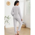 thumbnail image 4 of MINTREUS Womens Christmas Flannel Fuzzy Pajamas - Plush Fleece Set with Pockets | Holiday Gift & Toasty Loungewear, 4 of 6