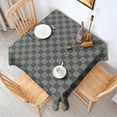 thumbnail image 2 of Dark Gray and Light Gray Checkered Pattern Square Tablecloth,Waterproof Square Table Cover,Wipeable Spillproof Washable Table Cover for Home Kitchen Party Decor 42"X42"(107x107cm), 2 of 6