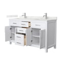 thumbnail image 7 of Wyndham Collection WCG242460DKGWQUNSMXX Beckett 60" Free Standing Double Basin Vanity Set, 7 of 7