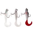 thumbnail image 3 of Señuelo Suave De La Pesca De La Cabeza De La Plantilla De 3 Pedazos Con La Cola Rizada Y El Gancho Agudo Shad Sunnimix Señuelos de pesca Lead Jig Head, 3 of 8