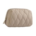 thumbnail image 2 of Organizador portátil de maquillaje, bolsa de almacenamiento acolchada para cosméticos Camello, 2 of 9