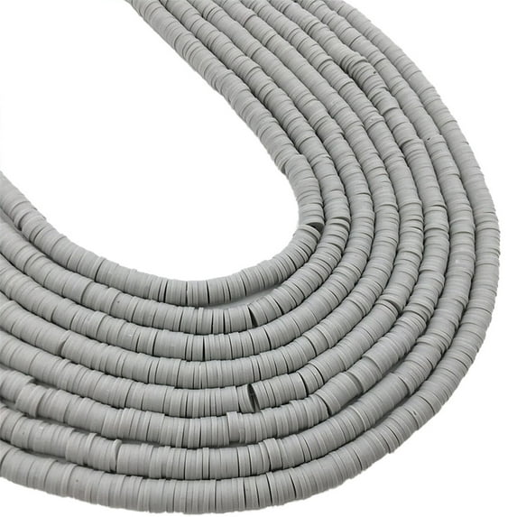 10 Strands 6mm 3200Pcs Flat Round Polymer Clay Disc Vinyl Heishi Beads Loose Handmade Beads for DIY Jewelry Making Bracelet Necklace