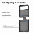 thumbnail image 3 of SaniMore for Motorola Razr 40 Case, Motorola Razr 40 2023 Cover Slim Anti-Slip Stripe Holder Magnetic Folding MagSafe Ring Kickstand Shockproof PU Leather Protection Phone Case, Red, 3 of 12