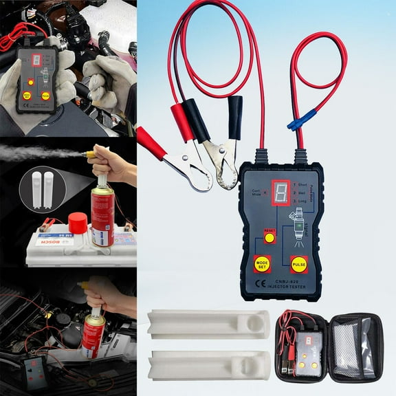 Car Fuel Injector Tester 4 Pulse Modes 12V Car Injector Cleaner Controller Tool