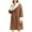 Brown, variant on Women's Fleece Lined Trench Coat, Mid-Length Casual Windbreaker, Soft Plush Inner Layer Jacket, Elegant Outerwear, Comfortable Daily Wear Coat Brown L