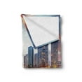 thumbnail image 2 of Cityscape Soft Flannel Fleece Throw Blanket, Paris Buildings and Eiffel Tower Silhouettes Reflection on Water at Twilight, Cozy Plush for Indoor and Outdoor Use, 50" x 70", Multicolor, by Ambesonne, 2 of 5