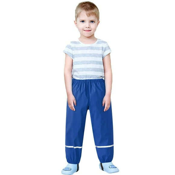 PMVFHDE Girls Rain Wear Kids Trousers Dungarees Children’s Boys For Girls Breathable Mud Girls Pants Girl Clothes Blue，XL