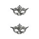 thumbnail image 3 of Qarigey Accesorios de media cara Retro Prom Masquerade Bola veneciana Fiesta Rendimiento Danza Decoración Halloween plata antigua plata antigua 2piezas Qarigey CBP373012, 3 of 6