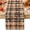 Dark Brown, Burnt Orange, Charcoal, Camel, variant on Brown Buffalo Plaid Table Runner, Minimalist Gingham Check Retro Linen Texture , Table Runner for Dining Table Decor, 13" x 48"