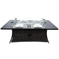 thumbnail image 6 of Direct Wicker Fashion 71" x 39.3" Rectangular Propane Fire Pit Table with Wind Guard and Metal Lid(Brown)), 6 of 7