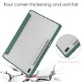 thumbnail image 2 of Allytech Trifold Clear Case for Galaxy S8 Plus 2022/S7 FE 2021/S7 Plus 2020 12.4 inch,Transparent Back Tablet Cover with Auto-Wake Smart Case with Pen Holder for SM-X800/X806/SM-T730/SM-T970,Darkgreen, 2 of 8