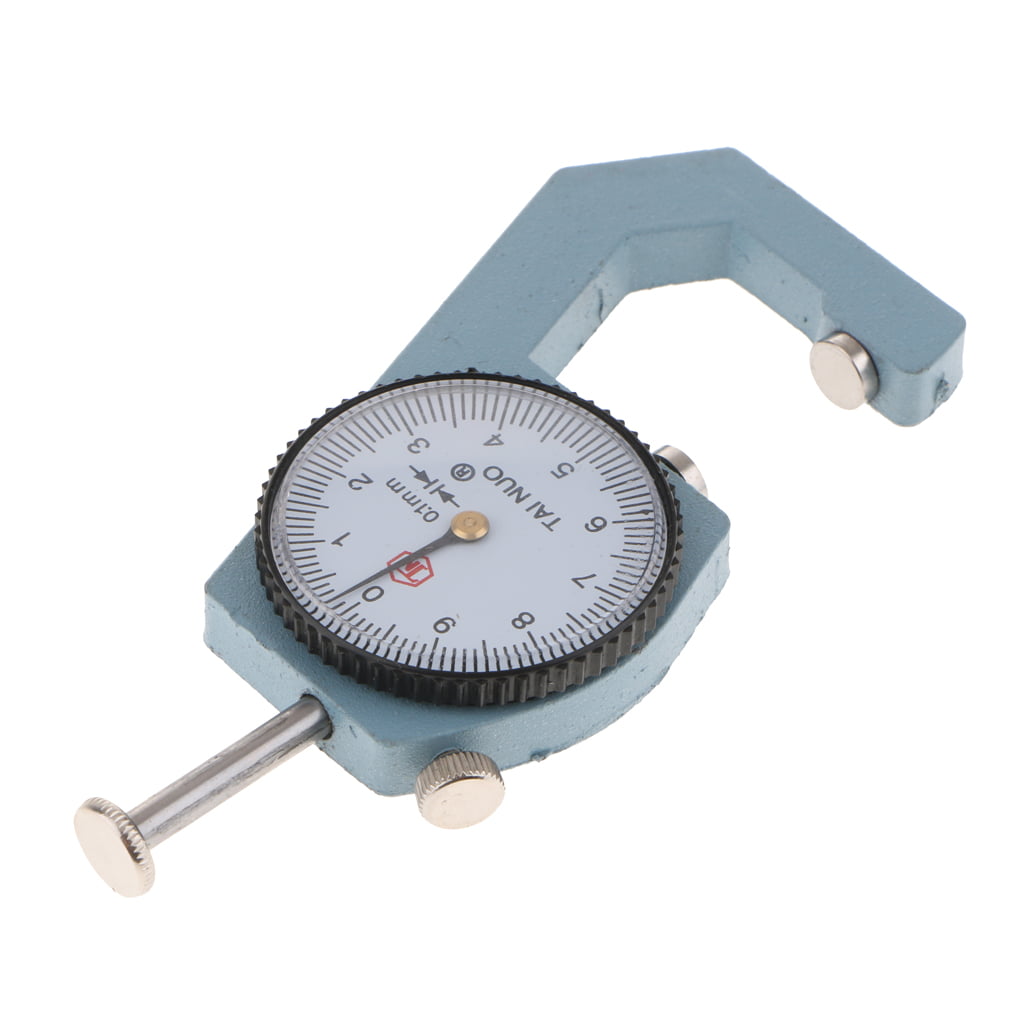 Alloy Steel Dial Thickness Gauge Tester 0-10mm Pointed 0.1mm for Jewelry New 