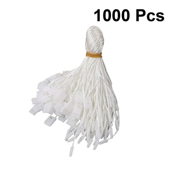 RENACLIPY 1 Pack White Plastic Tag Strings for Clothing Labeling and Price Tagging 11.8x0.3x0.1in