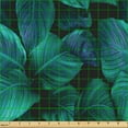 thumbnail image 2 of Ambesonne Nature Fabric by the Yard Upholstery, Realistic Look Tropical Art, 1 Yard, Violet Blue and Fern Green, 2 of 5