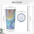 thumbnail image 5 of Marble Texture Printed 20oz Stainless Steel Cups, Insulated Stainless Steel Travel Coffee Mug Tumbler With Lid And Straw Durable Coffee Cup Water Bottle For Hot & Cold Drinks, 5 of 6