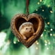 thumbnail image 1 of Heart-Shaped Resin Ornaments with Animal Designs for Christmas Tree and Holiday Home Decor, 1 of 9