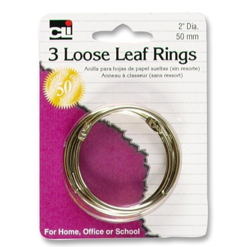 Cli Looseleaf Ring - 2" Diameter - Round - 3 / Pack - Silver (LEO65020)