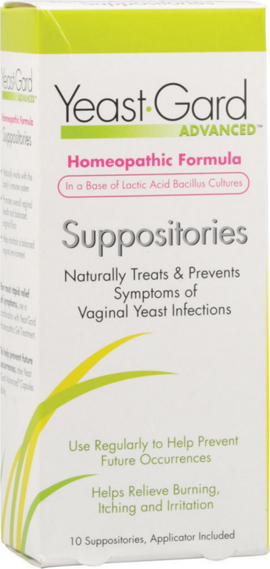 Yeast Gard Advanced Suppositories 10 Ea Pack Of 4 