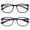 Black & Blue - 2 Pairs, variant on OPULIZE MAX Reading Glasses 2 Pack - Classic Large Rectangular Frame - Matte Black Gray - Men's Women's Unisex - Spring Hinges - RR78-17 - +2.50