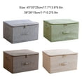 thumbnail image 3 of Yuarrent Caja de almacenamiento de ropa para dormitorio Almacenamiento y organización del hogar Café, 45*35*25 CM L Yuarrent HA077426-04, 3 of 6