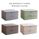 thumbnail image 5 of Caja de almacenamiento de ropa para el hogar, dormitorio, organizador de ropa interior de algodón y lino con tapa Simple, contenedor de Almacenamiento y organización del hogar Verde, 38*26*15 CM S Naiovety HA077426-03, 5 of 6