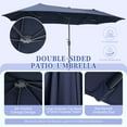 thumbnail image 5 of Autlaycil 13ft Patio Umbrella,Extra Large Umbrella with Crank, for Outdoor, Market, Beach, Garden, Yard, Party, Navy Blue, 5 of 8