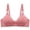 Pink-a, variant on Bras for Women Wireless Broken Floral Comfortable Breathable Printed Non-Wired Bra V-Neck No Underwire Bra Feature Hook and Eye Closure Longline Bra Style Y-444 , Yellow XL