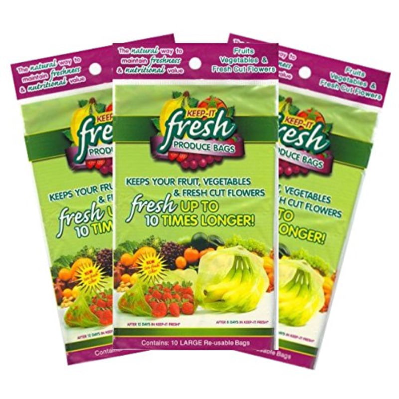 20 Pcs Green Fresh Food Vegetable Storage Bags Green Kitchen Produce Y4Q2 W0D4 