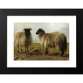 thumbnail image 2 of Rosa Bonheur 14x11 Black Modern Framed Museum Art Print Titled - Two Rams in a Landscape, 2 of 5