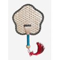 thumbnail image 1 of Abanico tejido a mano, abanico de paja de trigo de verano, abanico grande de hojas de espadaña, abanico antiguo de verano con manivela, repelente de mosquitos para bebés, abanico envolvente de colores, 1 of 6